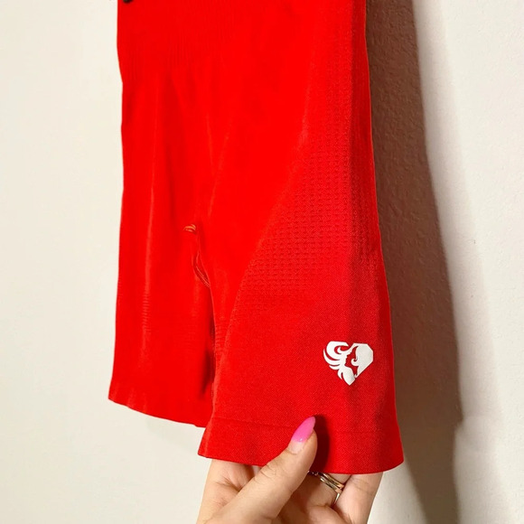 Women’s Best Power Seamless Cycling Shorts Red - Picture 7 of 9
